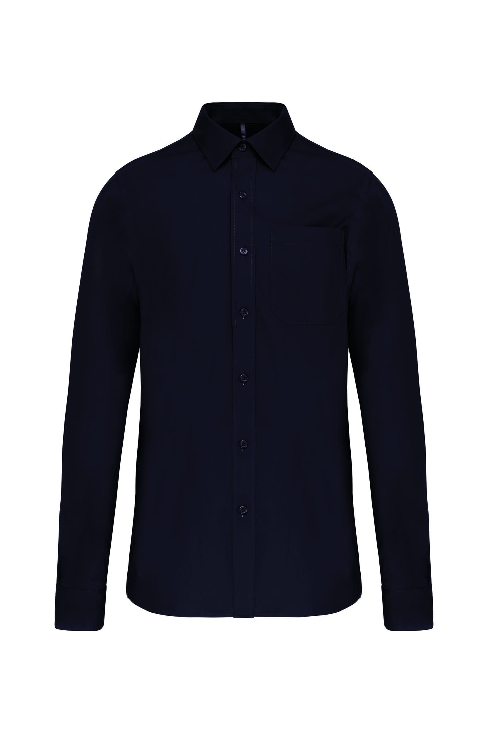 Heren poplin overhemd lange mouwen Kleuren navy