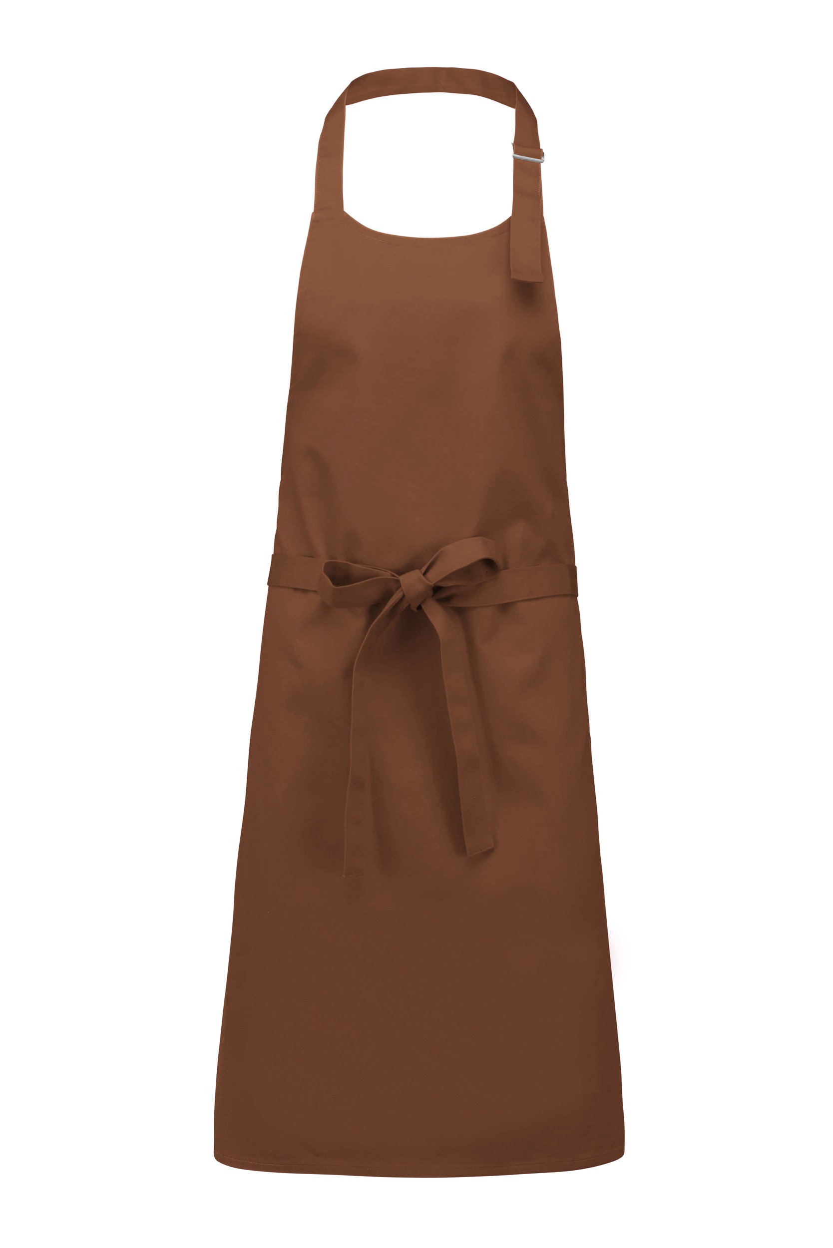 Katoenen schort zonder zak Kleuren cacao