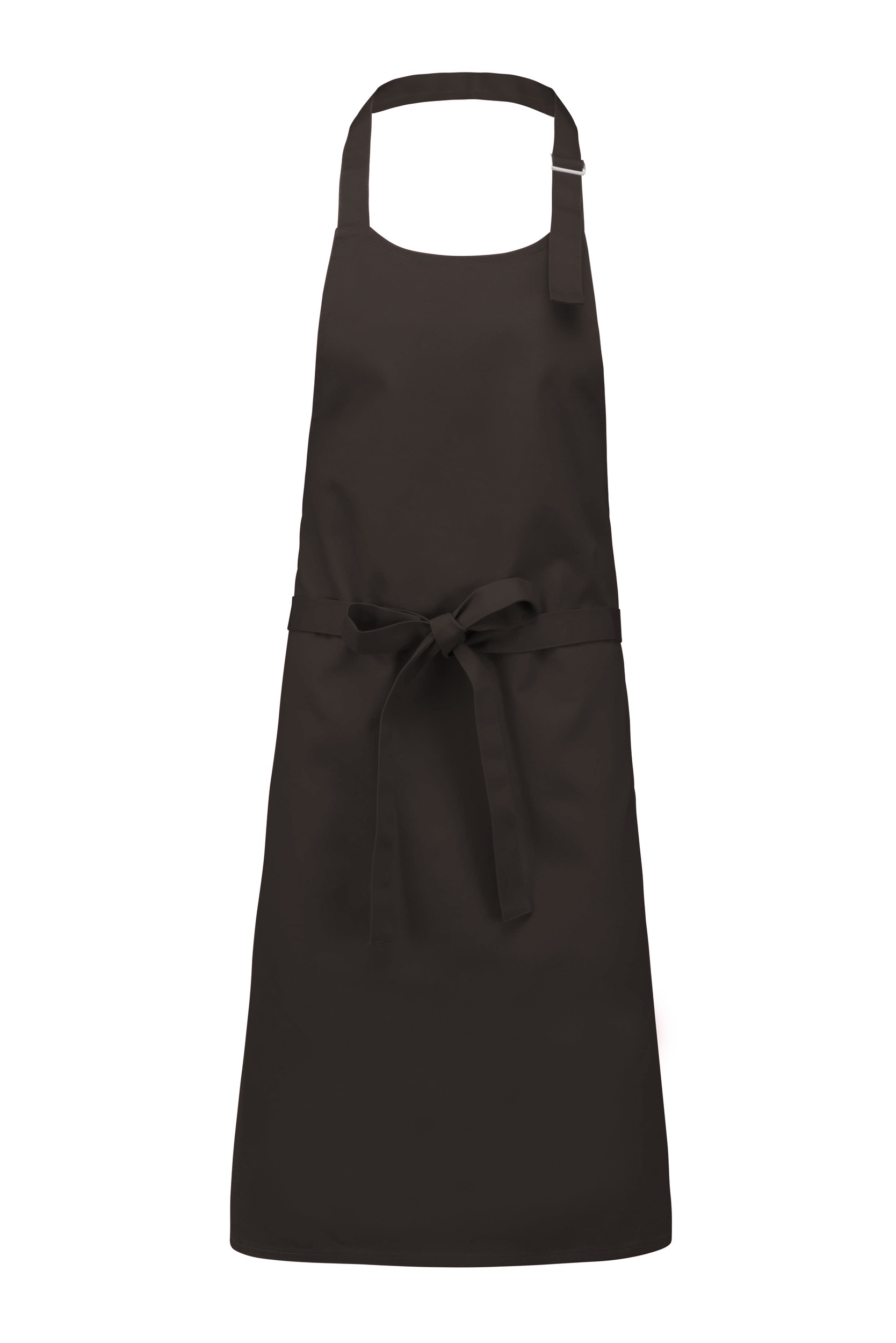 Katoenen schort zonder zak Kleuren chocolate