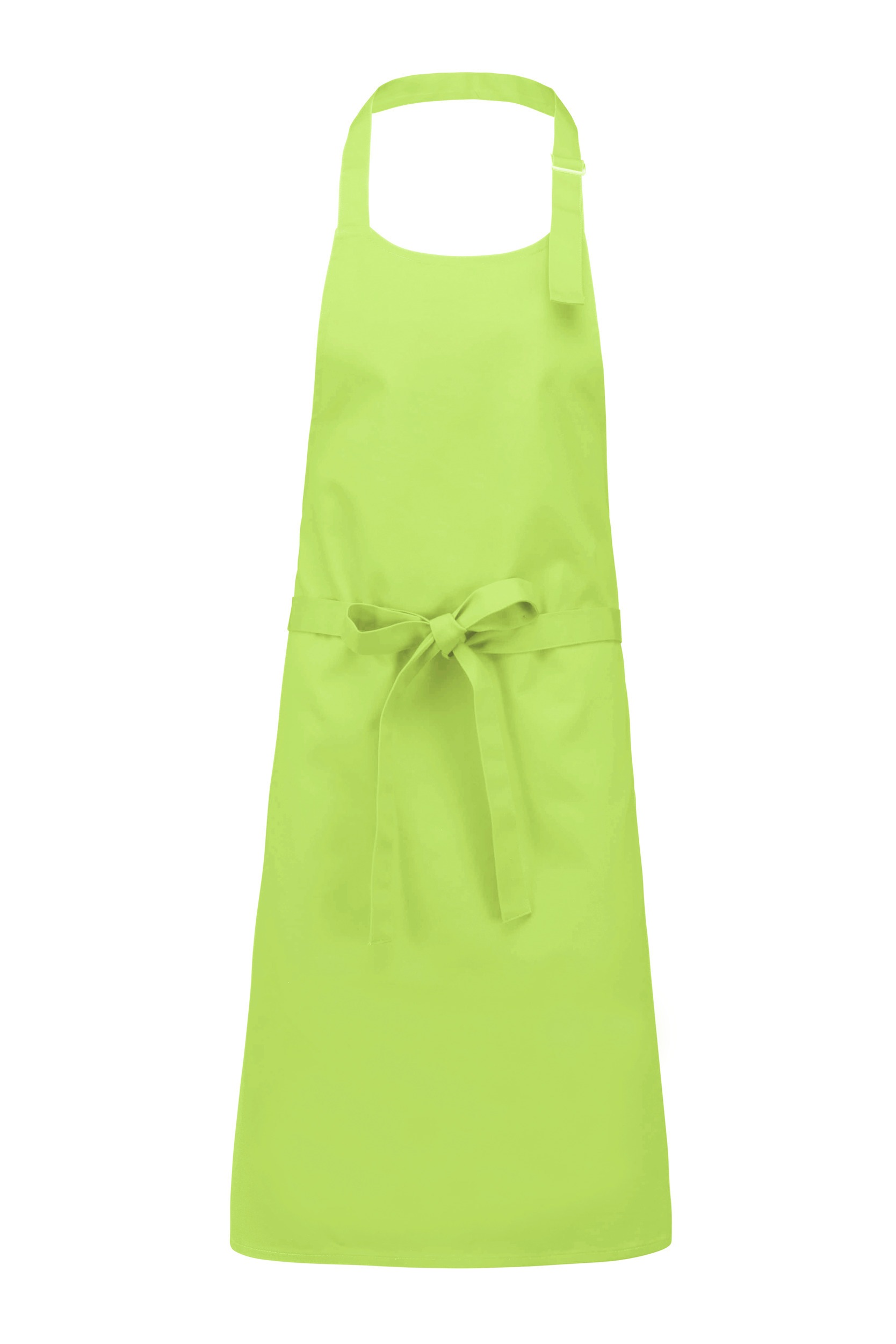Katoenen schort zonder zak Kleuren lime