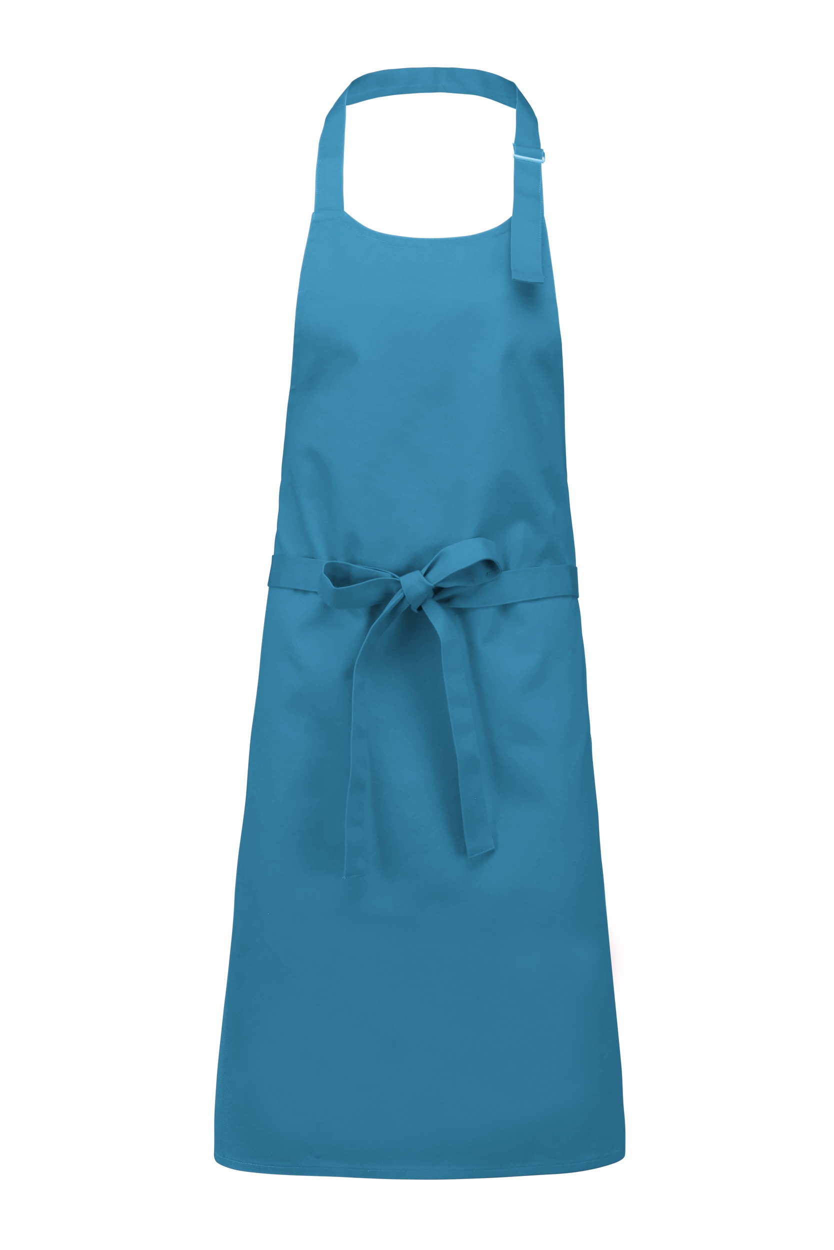 Katoenen schort zonder zak Kleuren tropical blue