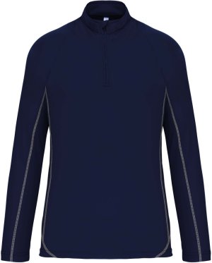 Herenrunningsweater Met Halsrits PA335 Kleur SPORTY NAVY:#