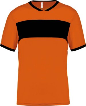Sportshirt korte mouwen kids PA4001 Kleur ORANGE / BLACK:#