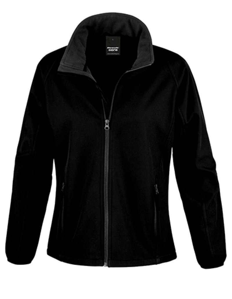 Women?s Printable Soft Shell Jacket Kleur_Afbeeldingen Black