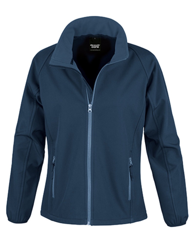 Women?s Printable Soft Shell Jacket Kleur_Afbeeldingen Navy