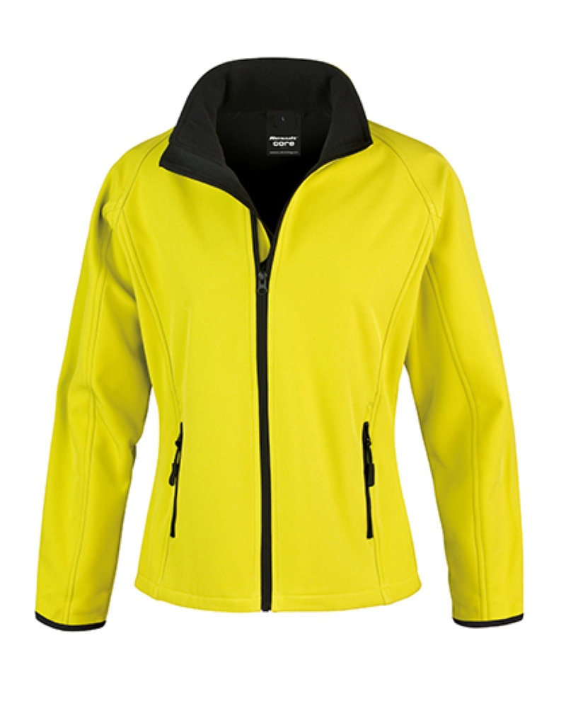 Women?s Printable Soft Shell Jacket Kleur_Afbeeldingen YELLOW