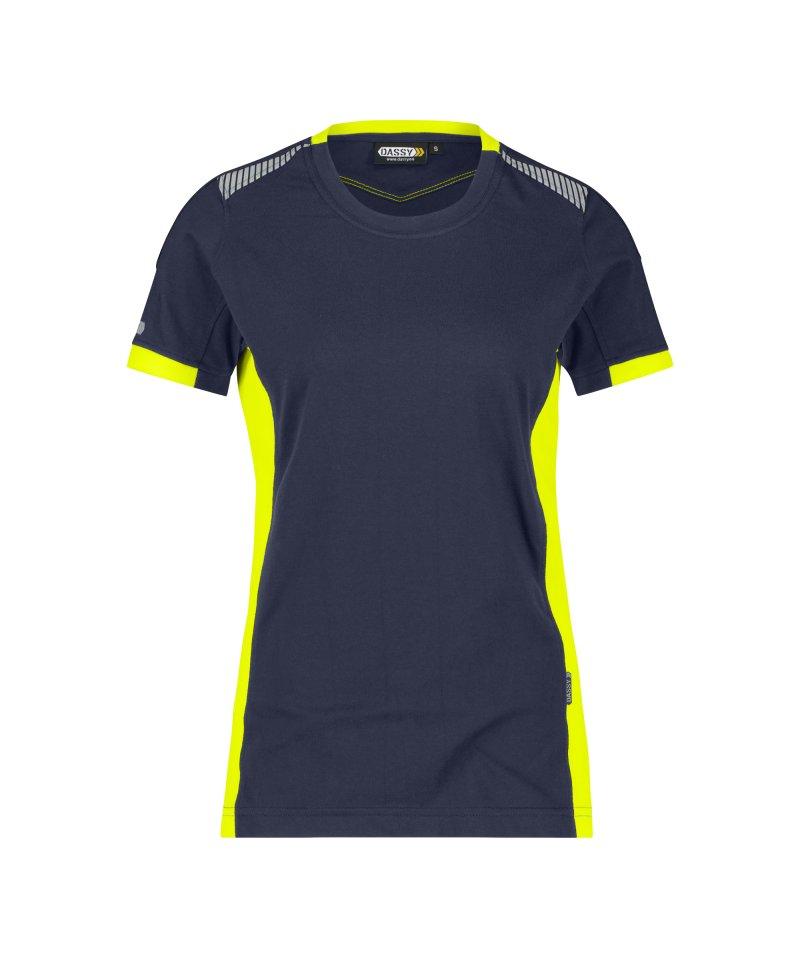 images/productimages/small/tampico-women_t-shirt-for-women_midnight-blue-fluo-yellow_front.jpg