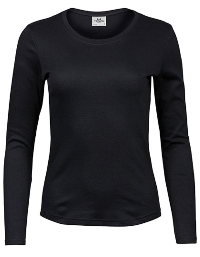 Women?s Long Sleeve Interlock Tee Kleur_Afbeeldingen Black