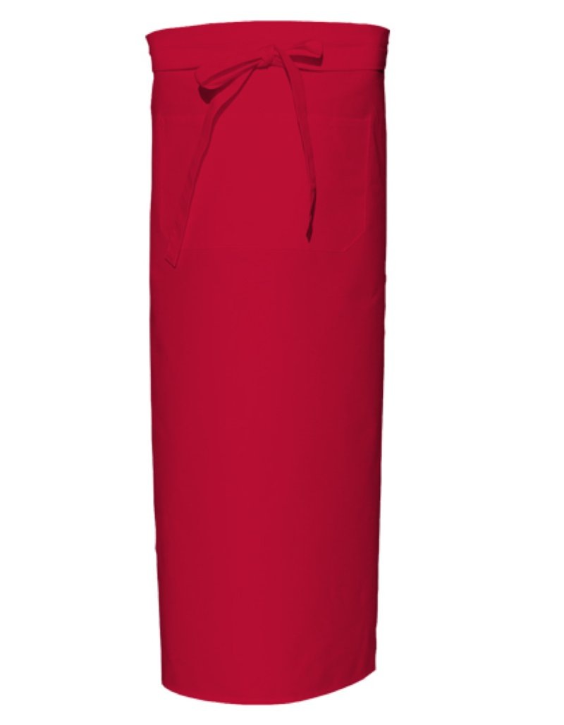 Bistro Apron With Front Pocket Kleuren red