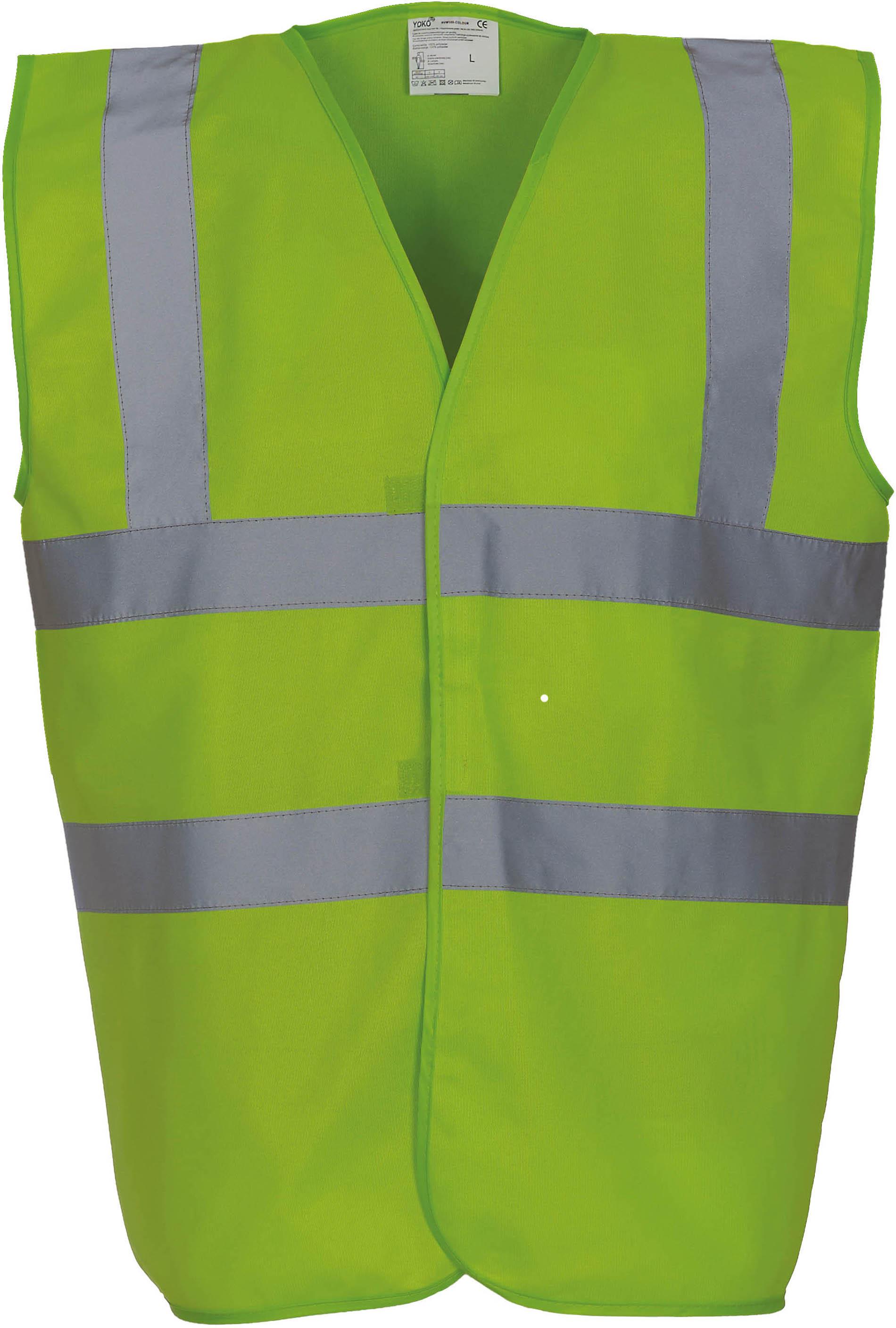 Signalisatievest met 2 Banden &amp; Bretels Kleur LIME