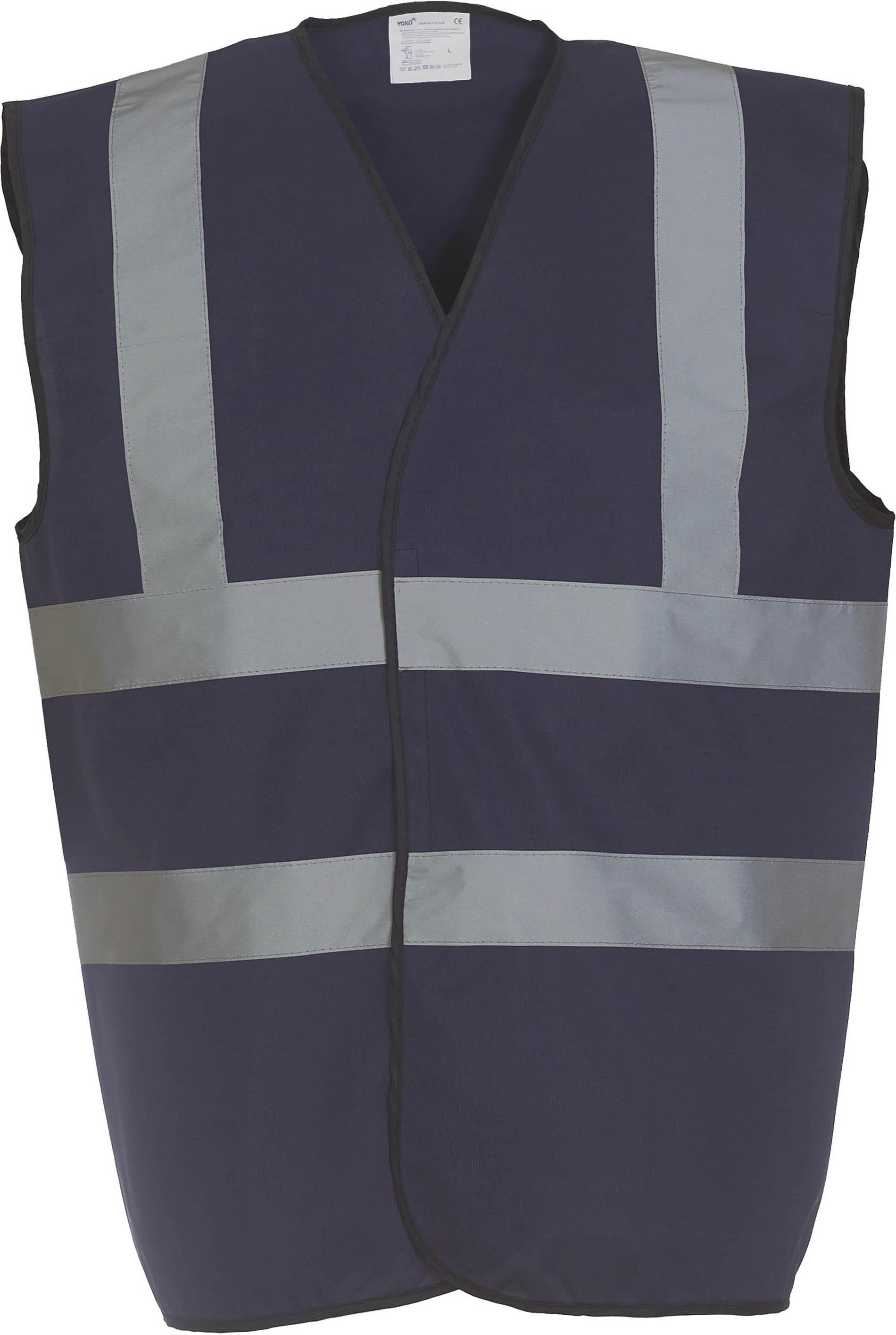 Signalisatievest met 2 Banden &amp; Bretels Kleur NAVY