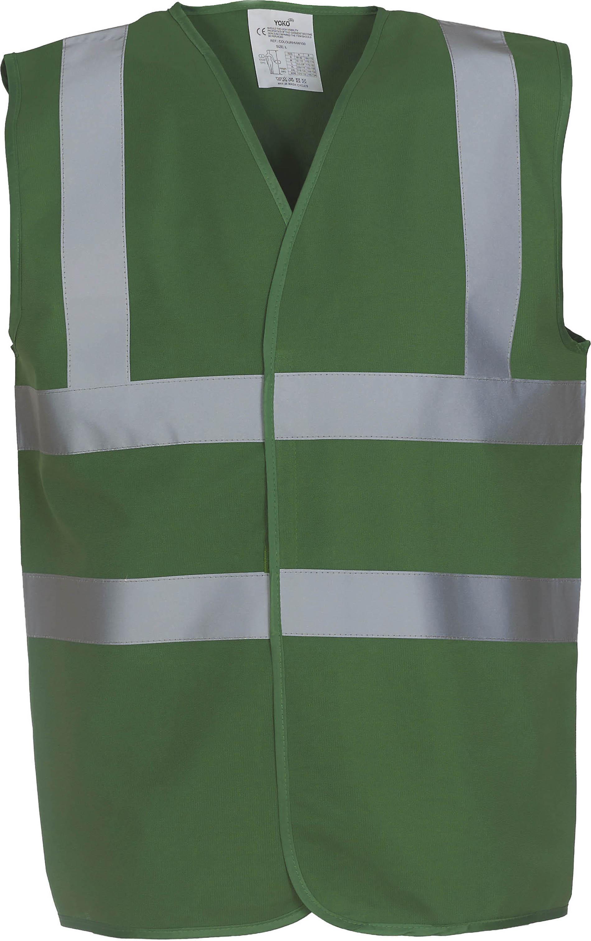 Signalisatievest met 2 Banden &amp; Bretels Kleur PARAMEDIC GREEN