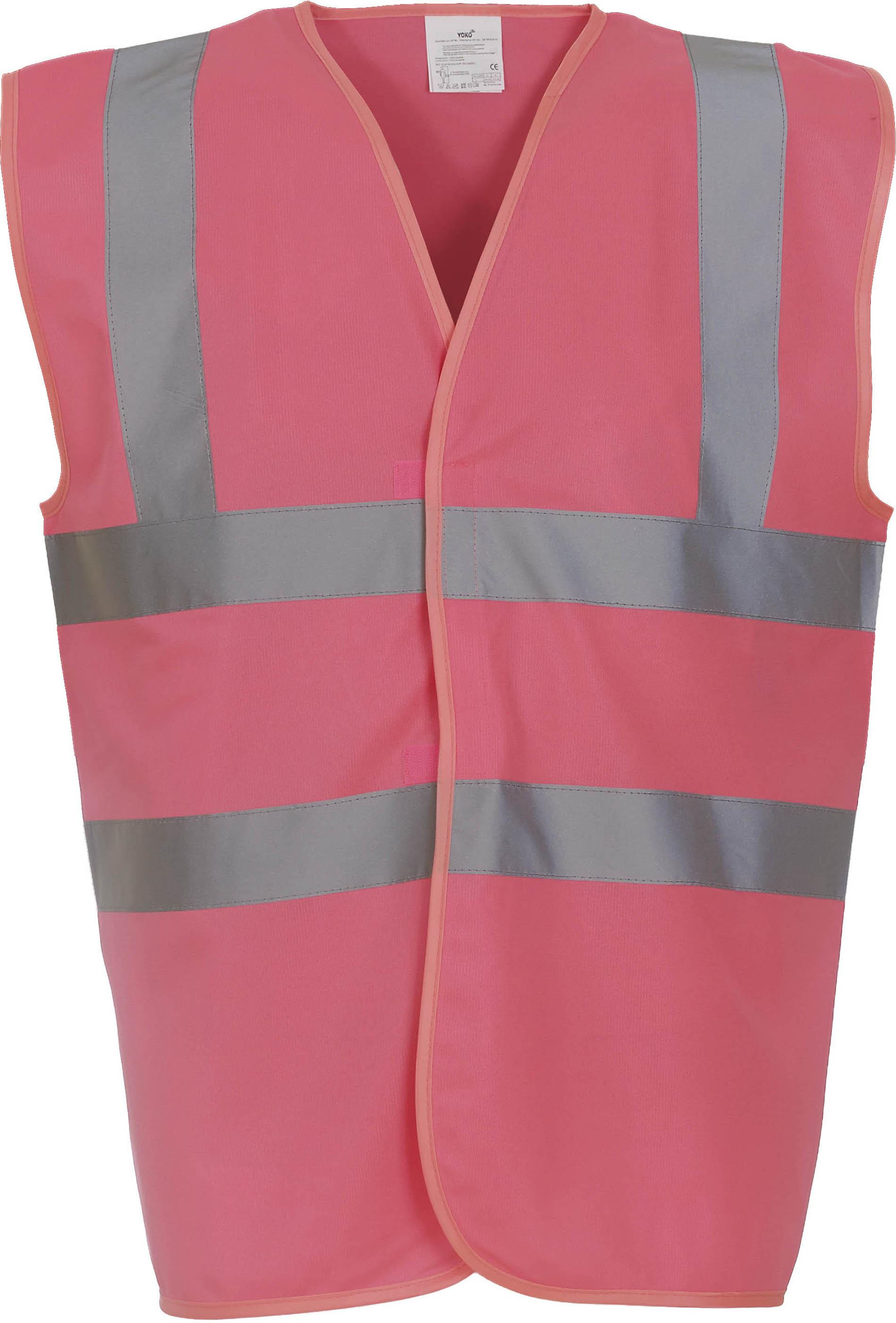 Signalisatievest met 2 Banden &amp; Bretels Kleur PINK