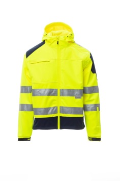 Hi-vis softshell Shine met kap