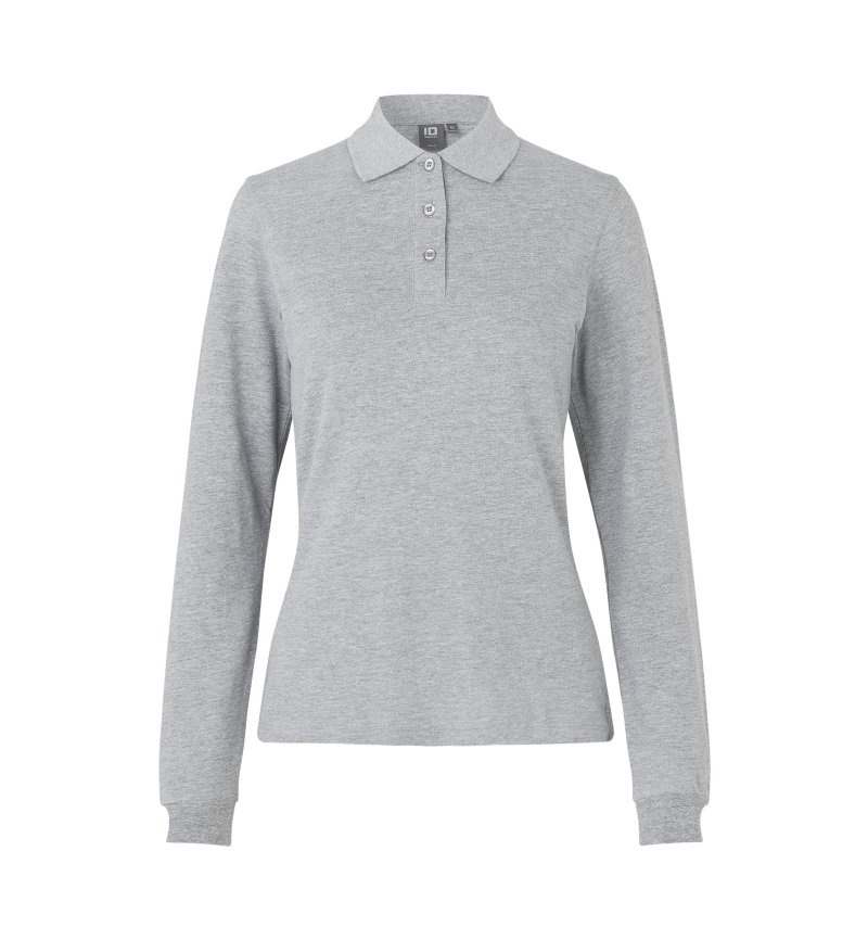 Long-sleeved polo shirt | stretch | women