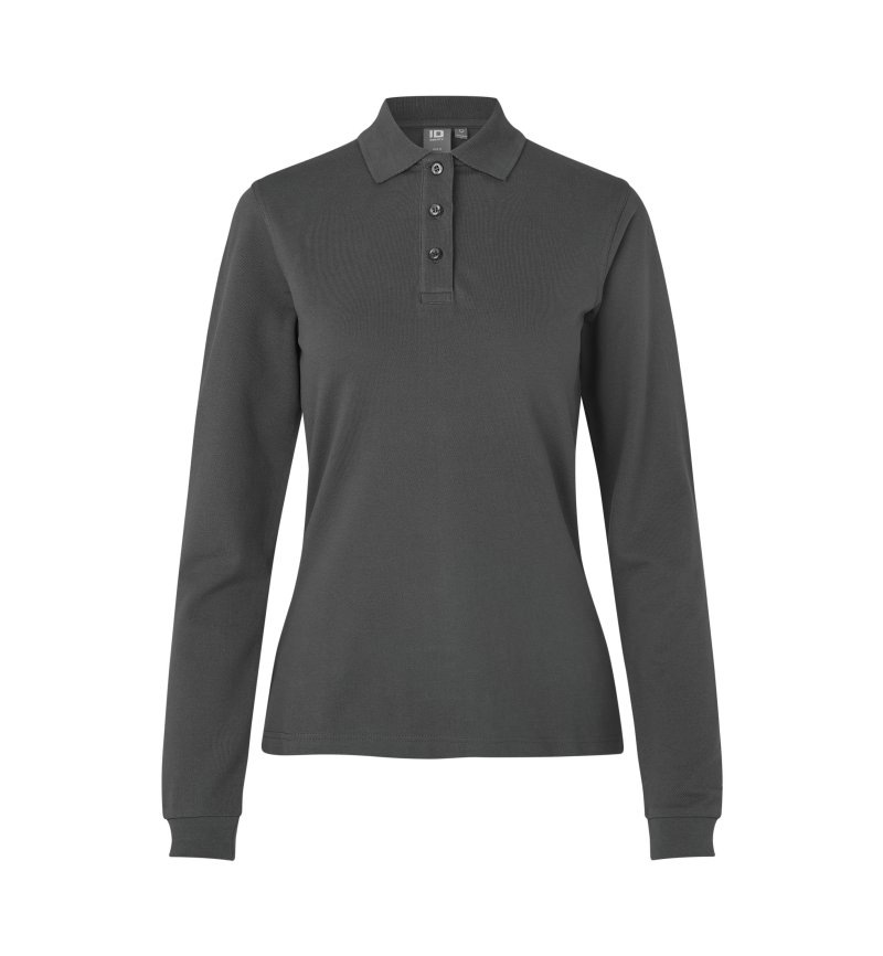 Long-sleeved polo shirt | stretch | women