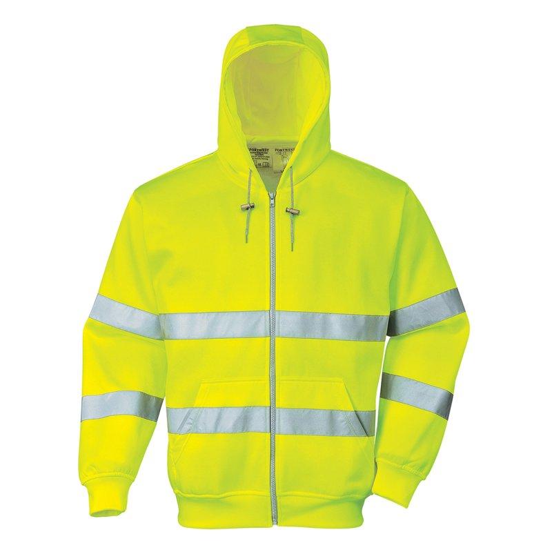 Hi-Vis Zipped Hoodie B305