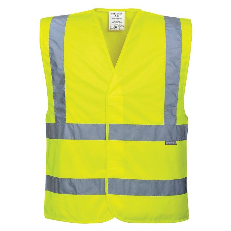 Hi-Vis vest C470 verticaal en horizontale banden
