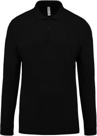 Men's long-sleeved piqué polo shirt