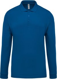 Men's long-sleeved piqué polo shirt