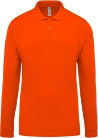 Men's long-sleeved piqué polo shirt