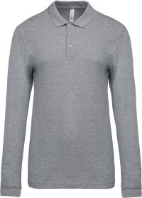 Men's long-sleeved piqué polo shirt