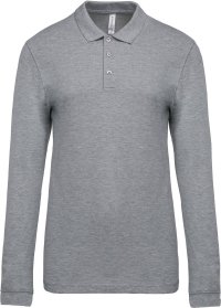 Men's long-sleeved piqué polo shirt