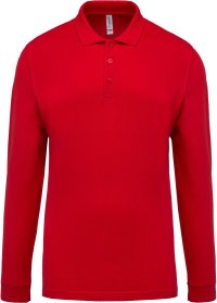 Men's long-sleeved piqué polo shirt