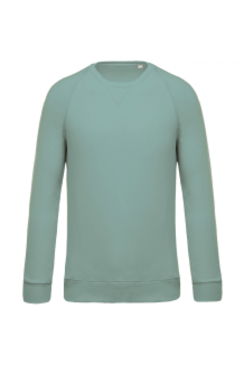 Organic cotton crew neck raglan sleeve sweatshirt K480