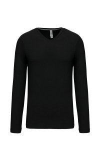 Long-sleeved V-neck T-shirt K358