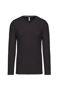 Long-sleeved V-neck T-shirt K358