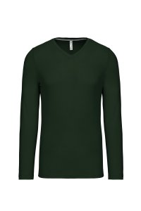 Long-sleeved V-neck T-shirt K358