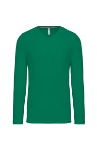 Long-sleeved V-neck T-shirt K358