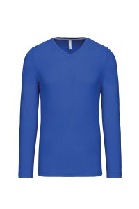 Long-sleeved V-neck T-shirt K358