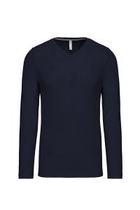 Long-sleeved V-neck T-shirt K358