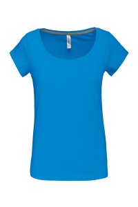 Boat neck short-sleeved T-shirt K384