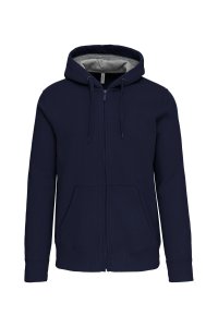 Full zip hooded sweatshirt K444 360 gr