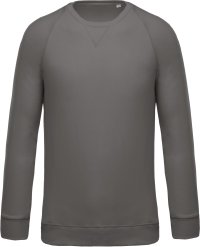 Organic cotton crew neck raglan sleeve sweatshirt K480