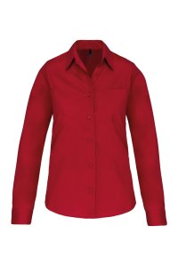 Ladies' long-sleeved cotton poplin shirt K542