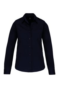 Ladies' long-sleeved cotton poplin shirt K542