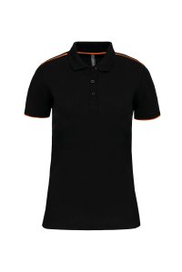 Ladies' short-sleeved contrasting DayToDay polo sh