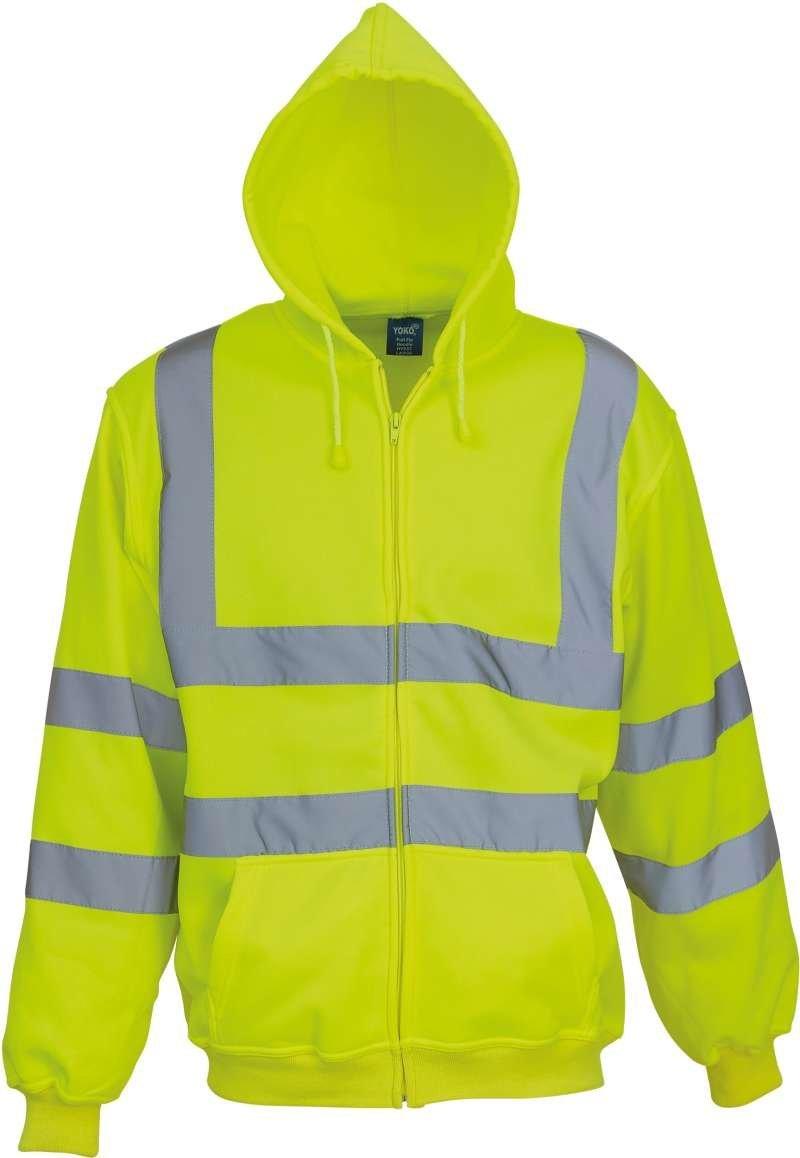 Hi-Vis Full Zip Hooded Sweatshirt YHVK07
