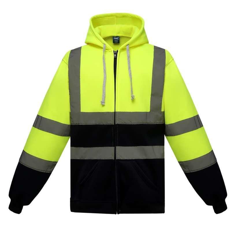 Hi-Vis Full Zip Hooded Sweatshirt YHVK07
