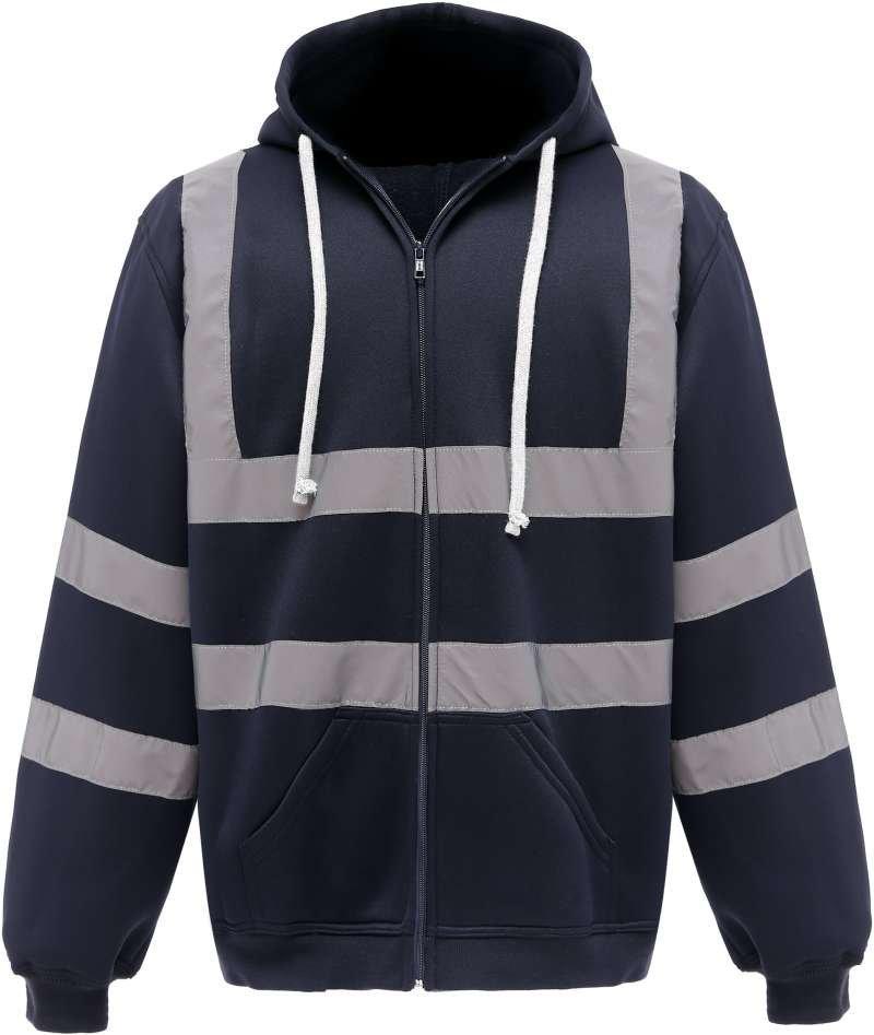 Hi-Vis Full Zip Hooded Sweatshirt YHVK07
