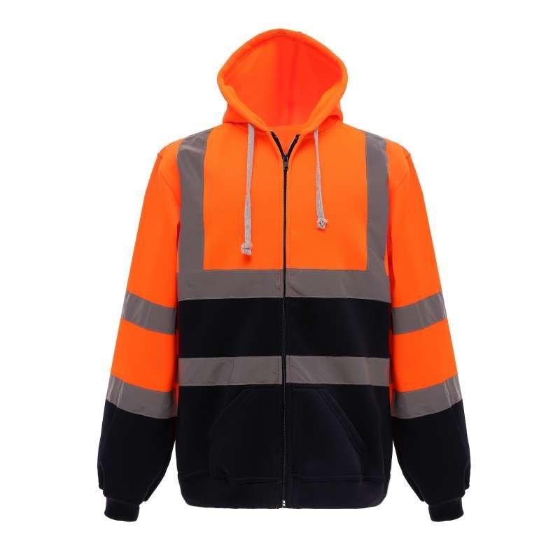 Hi-Vis Full Zip Hooded Sweatshirt YHVK07