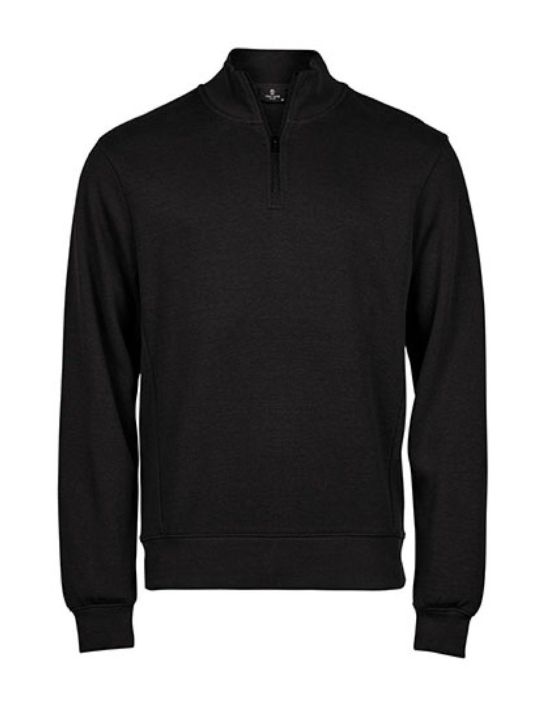 Ribbed Interlock Half Zip sweater French terry 365 gr