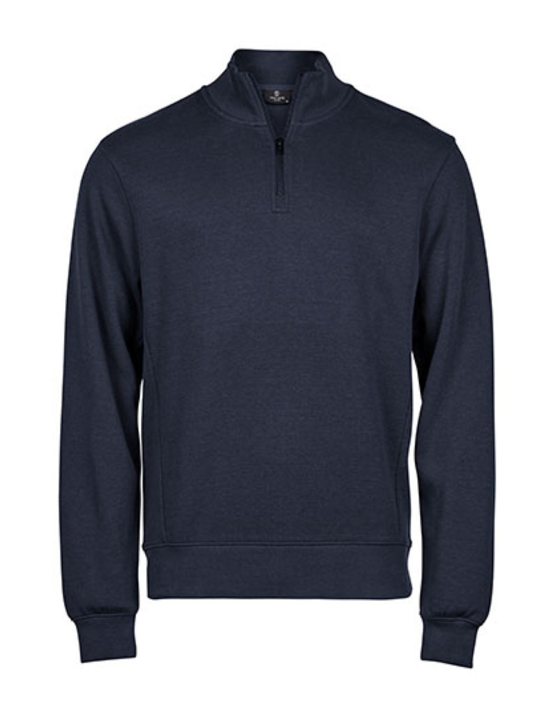 Ribbed Interlock Half Zip sweater French terry 365 gr