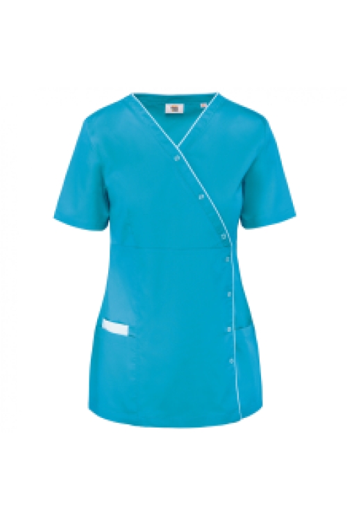 Ladies’ polycotton smock with press studs