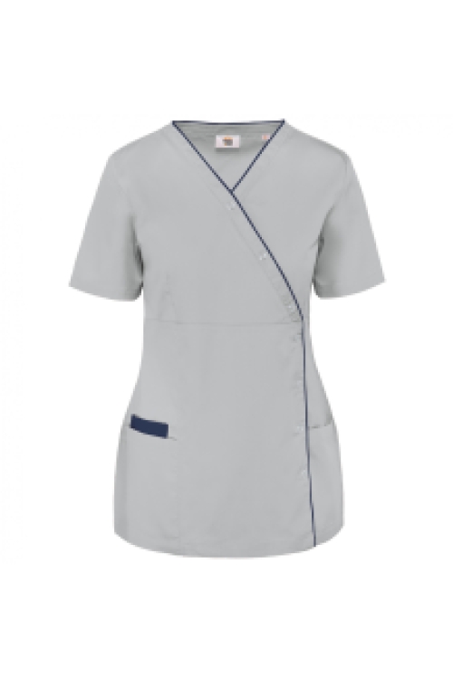 Ladies’ polycotton smock with press studs