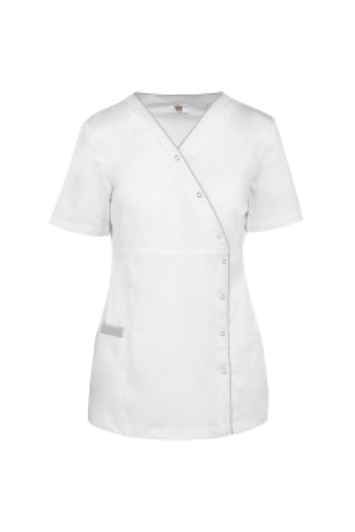 Ladies’ polycotton smock with press studs